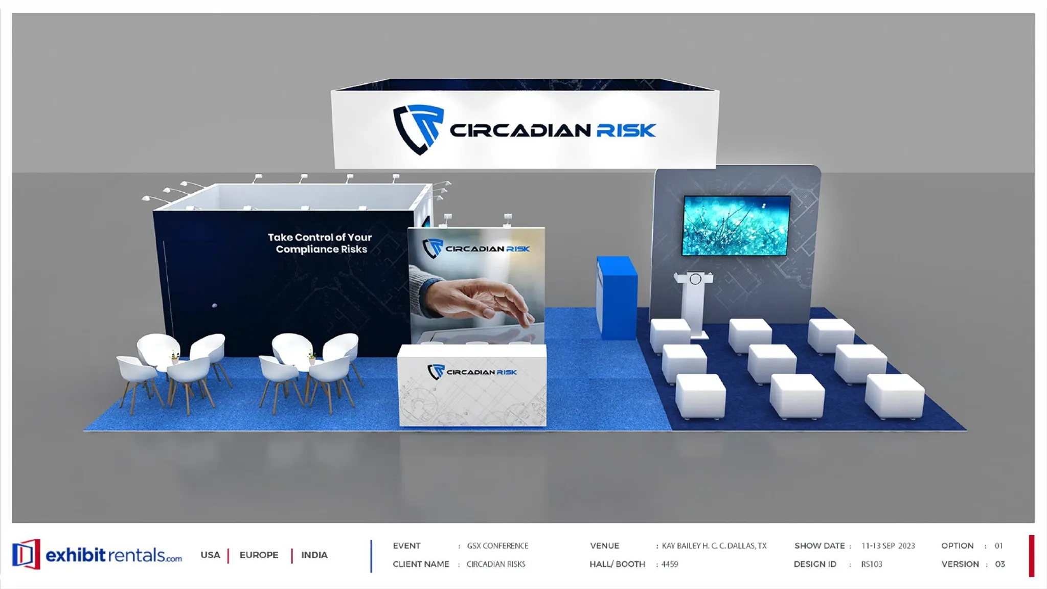 20x40 Île booth design by Exhibit-Rentals